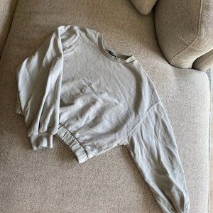 Zara Cinched-waist Crewneck sweater